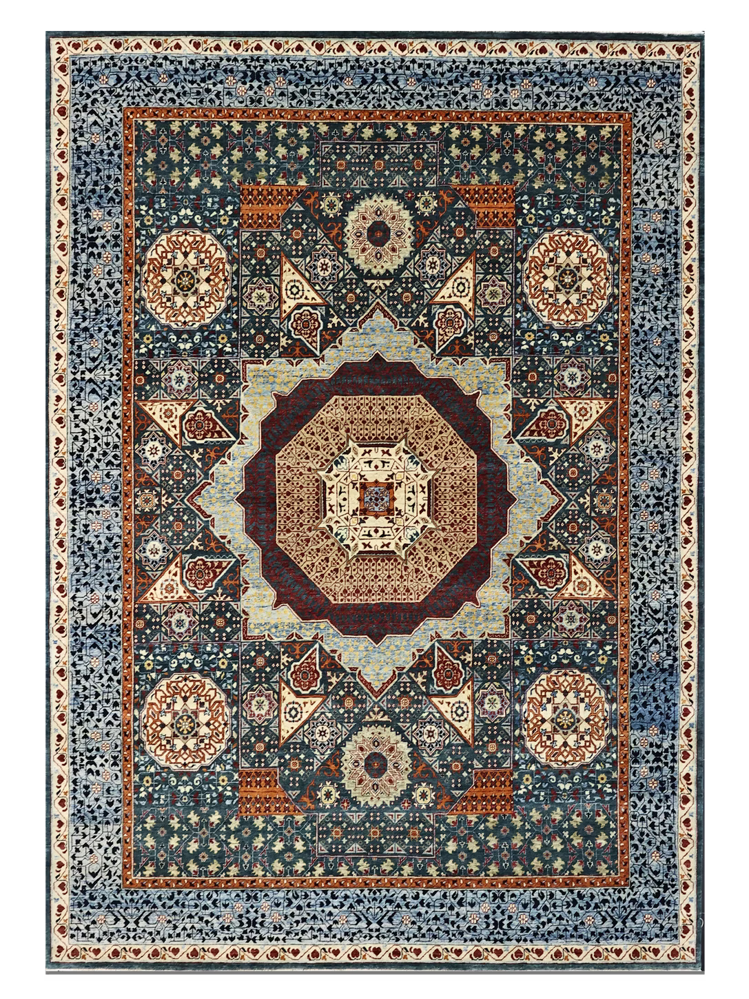 Hand-Knotted Persian Weave Ornate Heritage Motif | Cavalry Lane