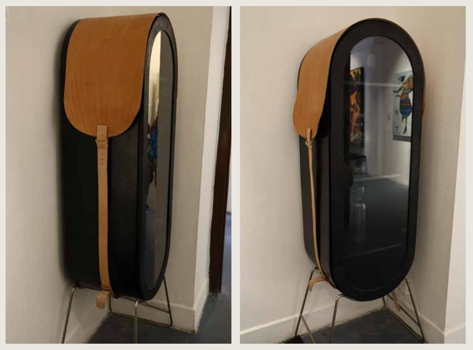 Oval Bar & Curio Cabinet