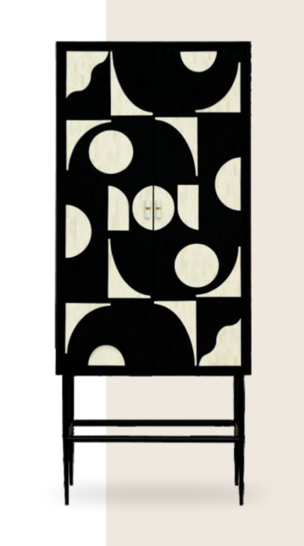 Zebra Graphic Wooden Cabinet
