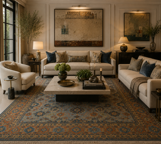 The Persian Sky Handwoven Carpet | Cavalry Lane