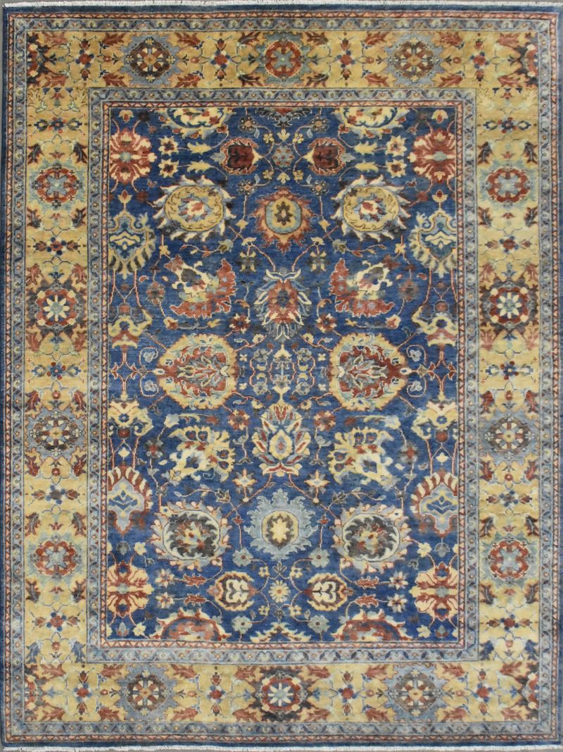 The Isfahan Heriz Rug – Indigo & Antique Gold
