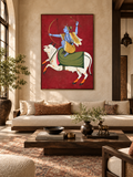 Vintage Hand-Painted Shiva on Nandi