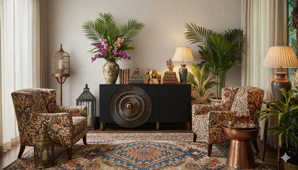 Solstice Black Wood Credenza – handcrafted wooden console by Cavalry Lane