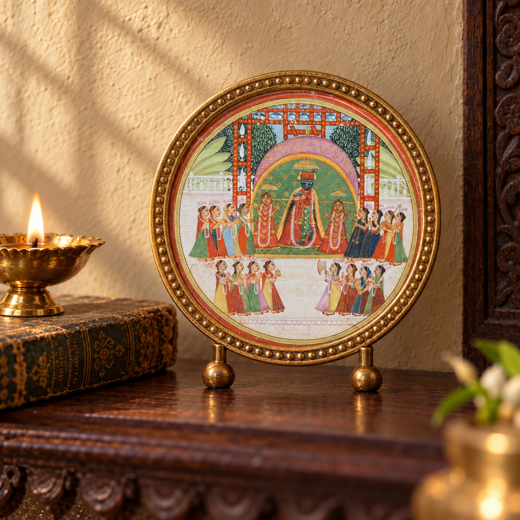 Antique Jaipur Miniature of Shree Radha Govind Dev ji