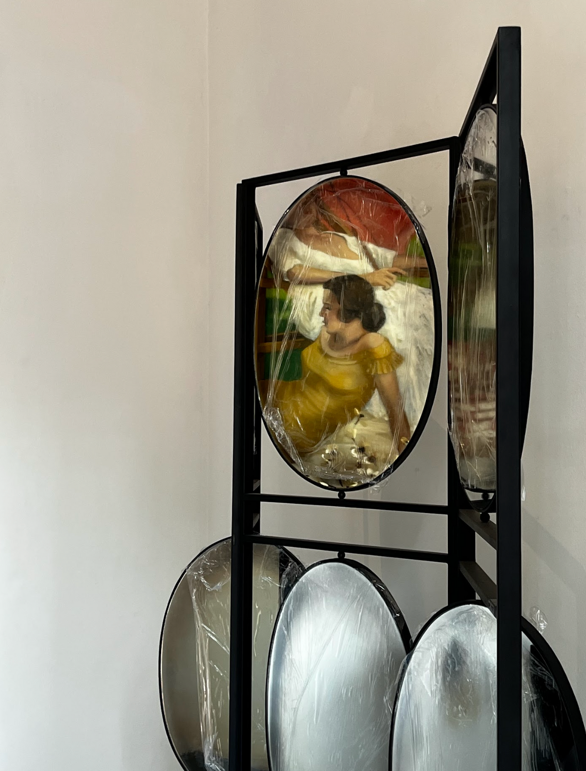 Rotating Mirror Screen – handcrafted decor accent by Cavalry Lane – view 2