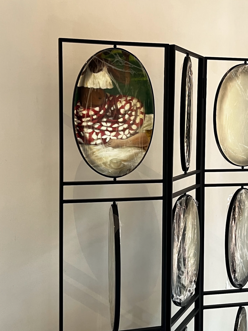 Rotating Mirror Screen – handcrafted decor accent by Cavalry Lane – view 3