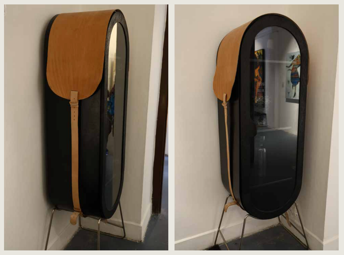 Oval Bar & Curio Cabinet