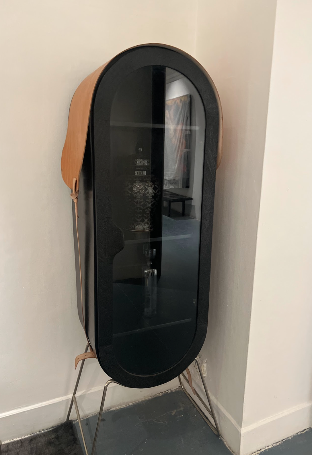 Oval Bar & Curio Cabinet