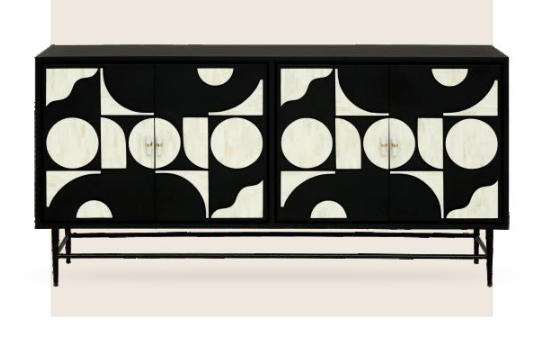 Zebra Wooden Console – handcrafted wooden console by Cavalry Lane – view 4