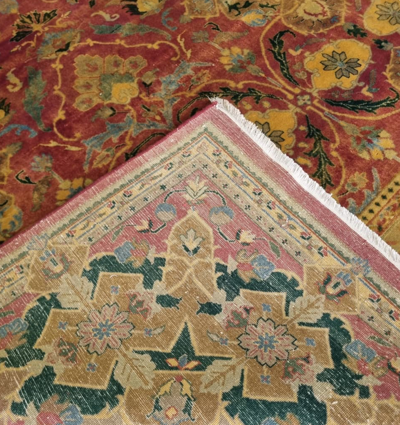 Vintage Rangoli Carpet – vintage handwoven Persian carpet by Cavalry Lane – view 4