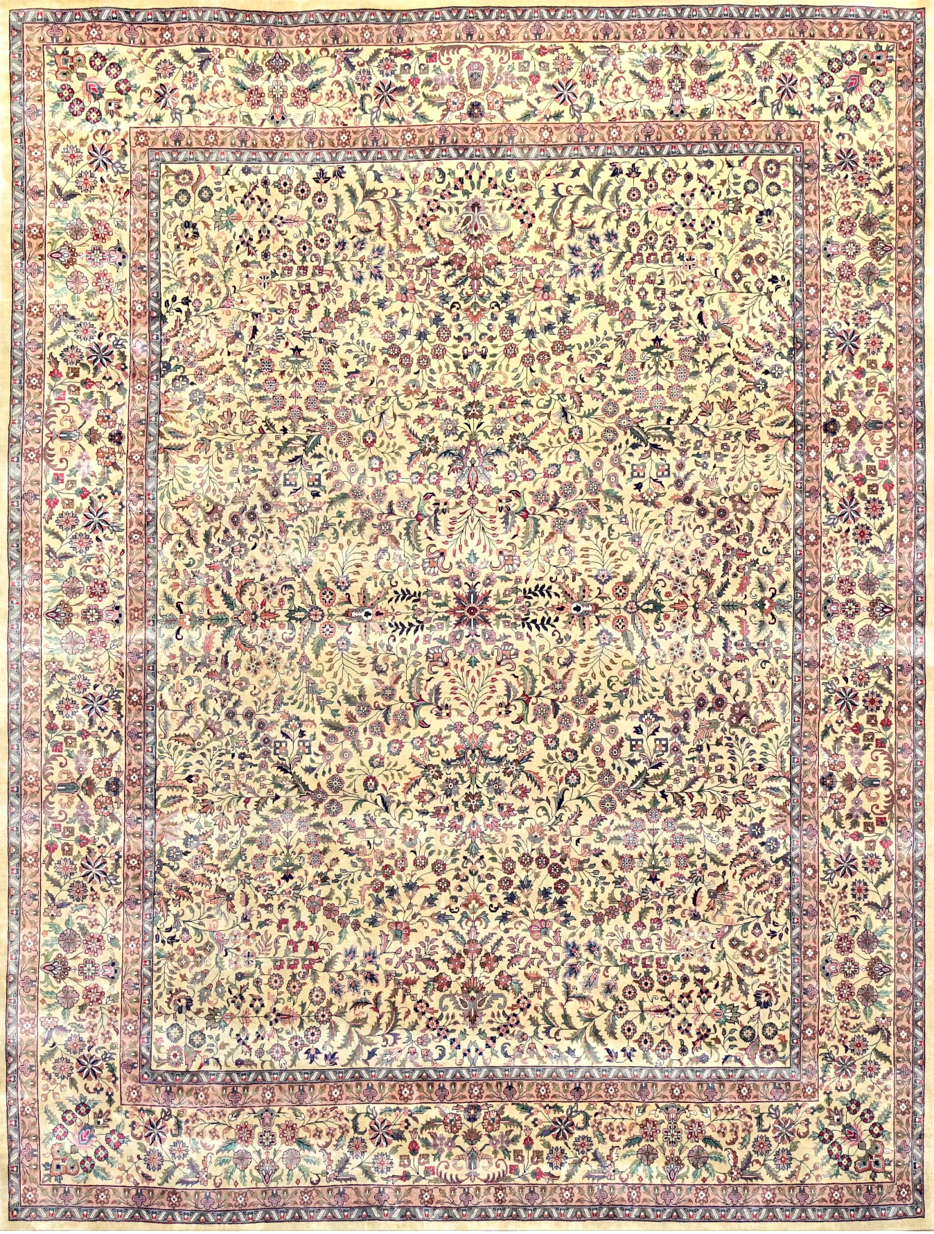 Kashan Carpet in Baby Yellow | Cavalry Lane