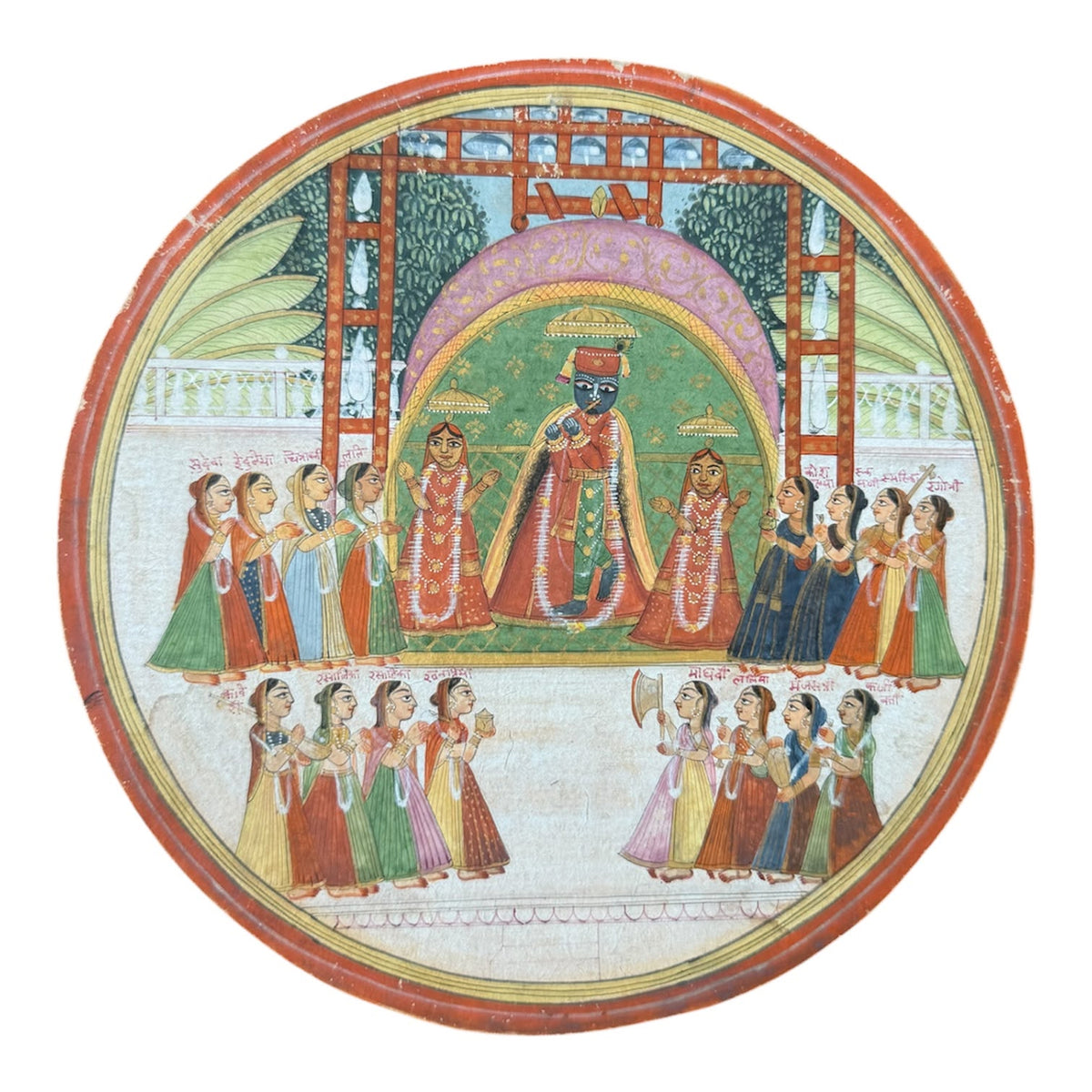 Antique Jaipur Miniature of Shree Radha Govind Dev ji