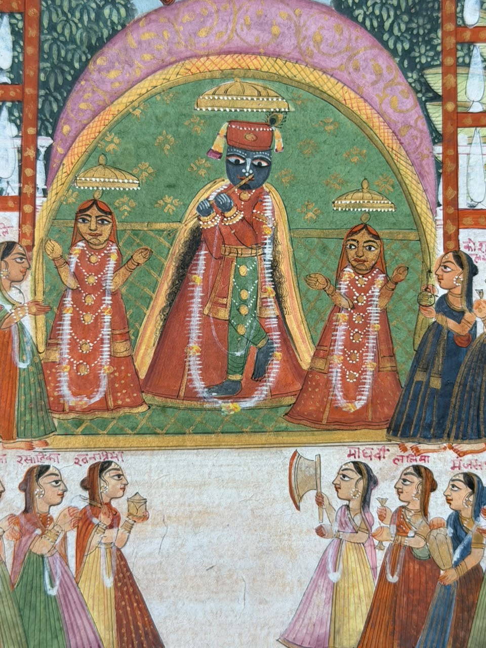 Antique Jaipur Miniature of Shree Radha Govind Dev ji