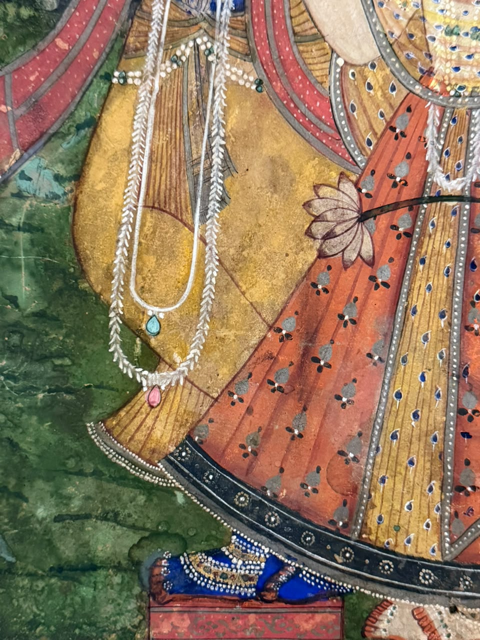 Antique Painting of Radha and Krishna