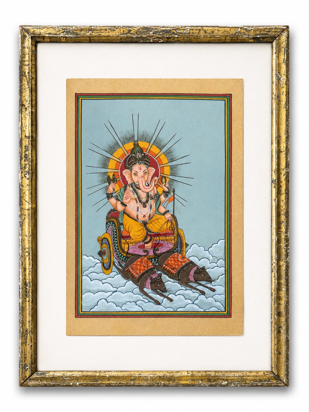 Painting of Ganesha in a Chariot