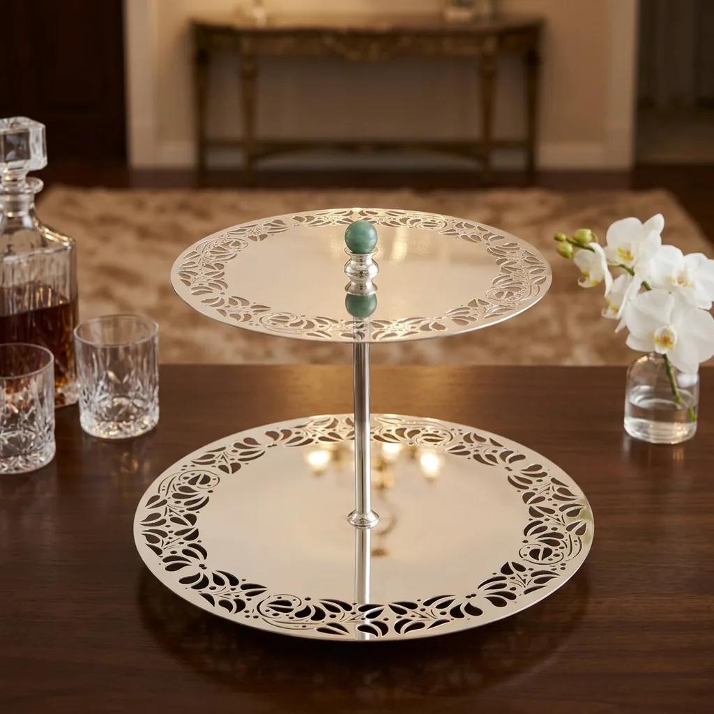 Fretwork Silver Plated Cake Stand