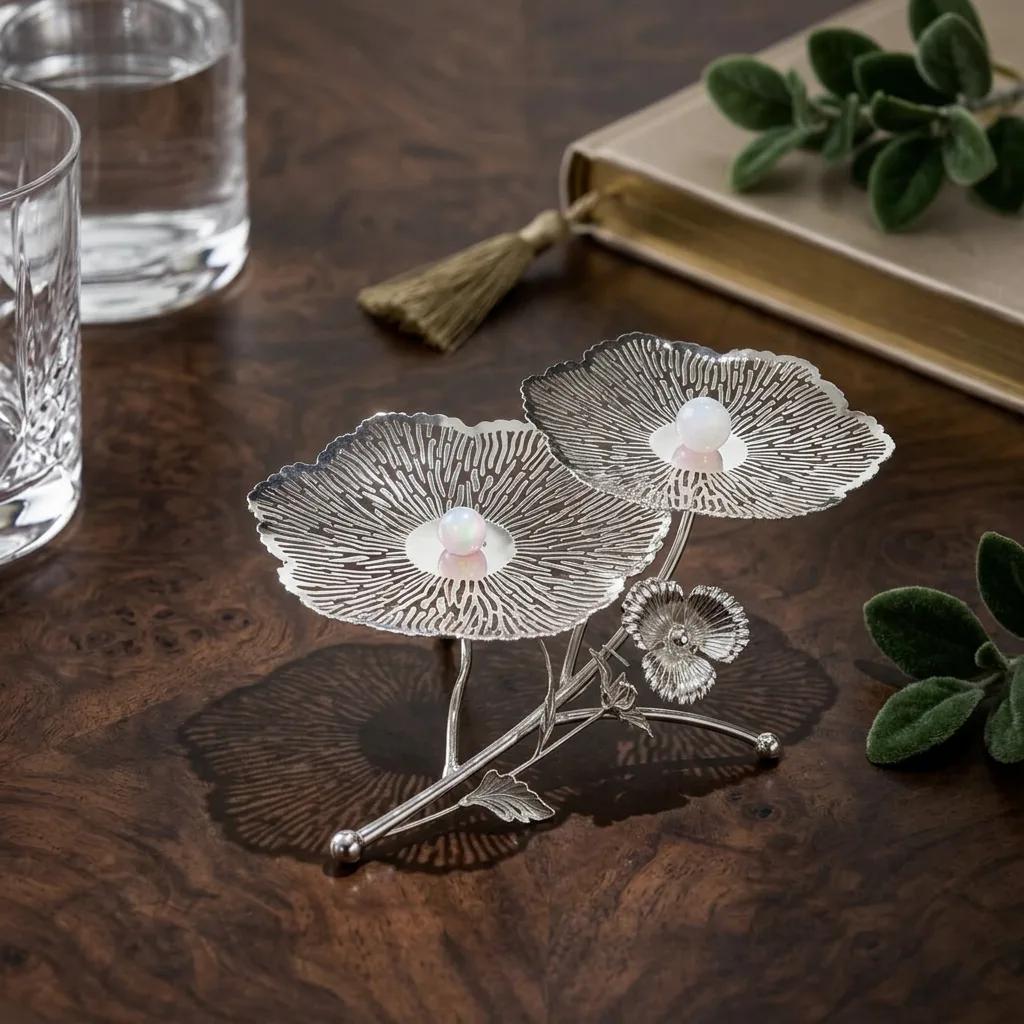 Silver Plated Moonflower Platter