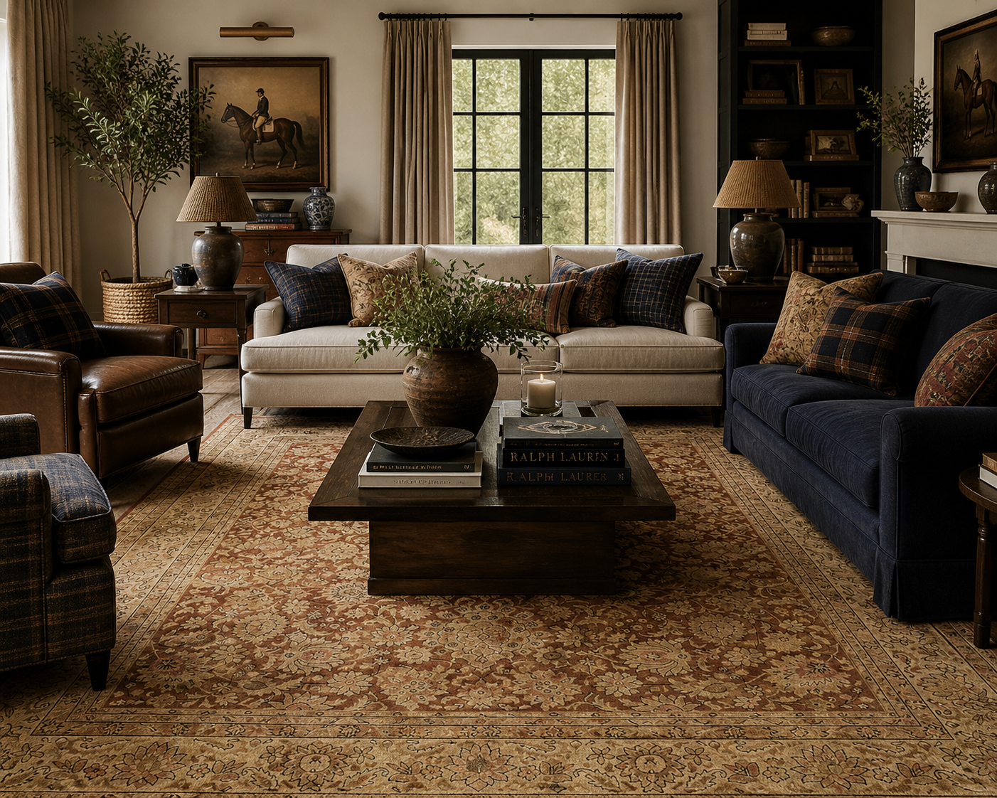 Vintage Floral Wood Carpet Handwoven Persian Rug in Warm Rust – vintage handwoven Persian carpet by Cavalry Lane