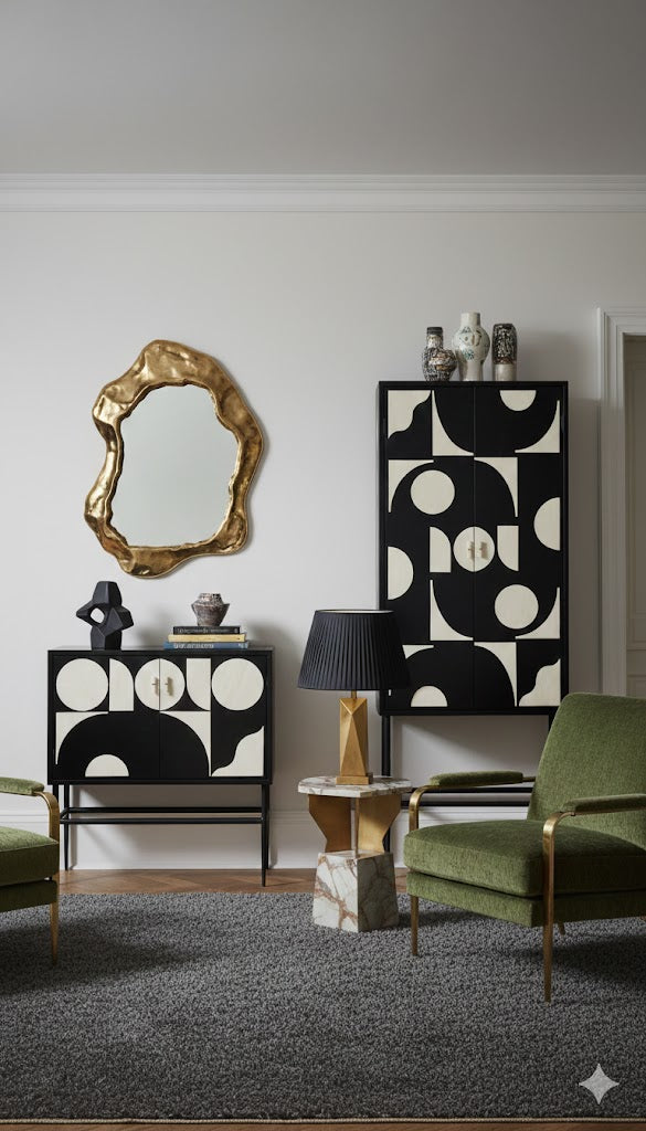 Zebra Graphic Wooden Cabinet
