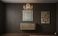 Fluted Wooden Sideboard with Marble Top – handcrafted wooden console by Cavalry Lane