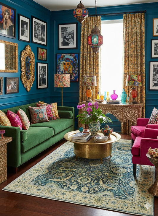 Hand-Knotted Persian Weave Gulon Botanical Design | Cavalry Lane