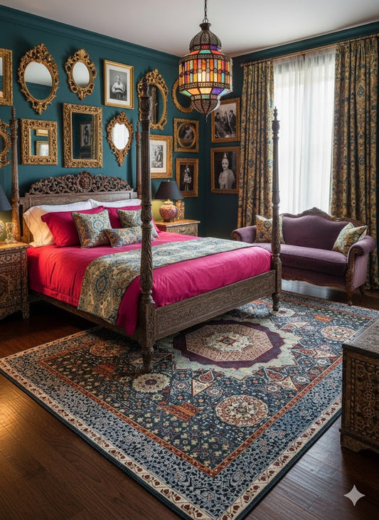 Hand-Knotted Persian Weave Ornate Heritage Motif | Cavalry Lane