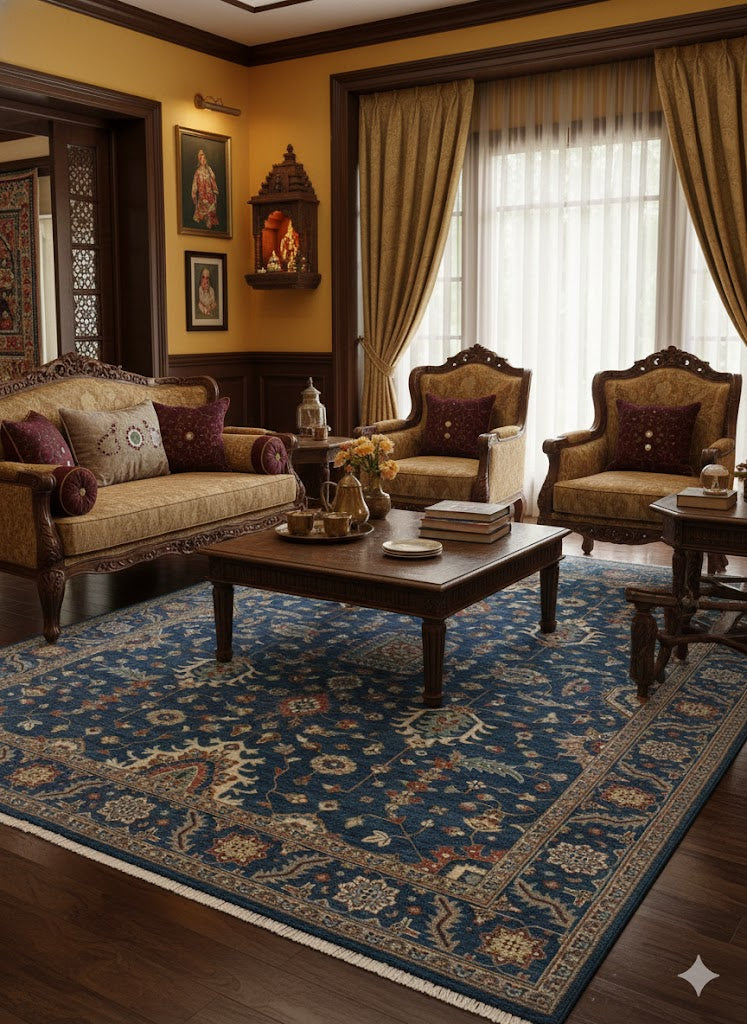 AZRA Hand-Knotted Wool Rug | Persian Weave Heritage Carpet | Cavalry Lane