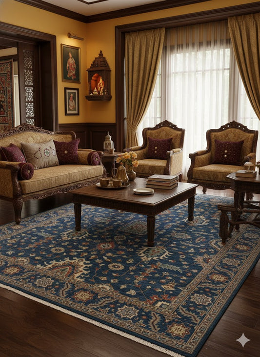 AZRA Hand-Knotted Wool Rug | Persian Weave Heritage Carpet | Cavalry Lane