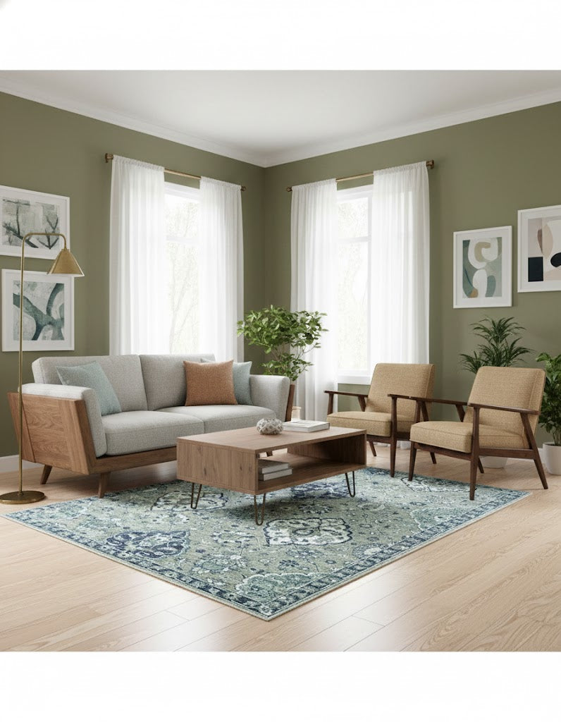 VIREN Hand-Knotted Wool Rug | Persian Weave | Cavalry Lane