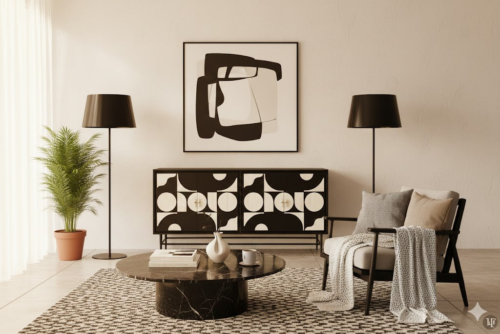 Zebra Wooden Console – handcrafted wooden console by Cavalry Lane