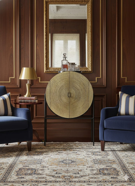 Raza Round Bar Cabinet