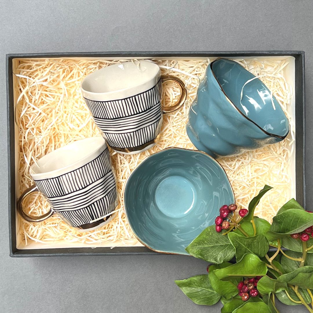 Teal Bowl & Mug Gift Box