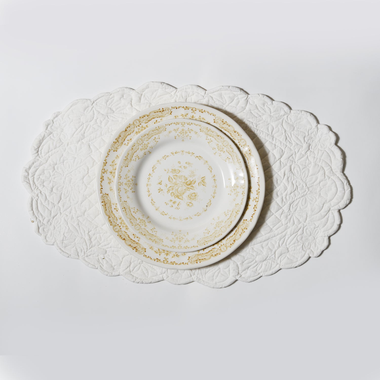 Camille Yellow Dinner + Side Plate Set