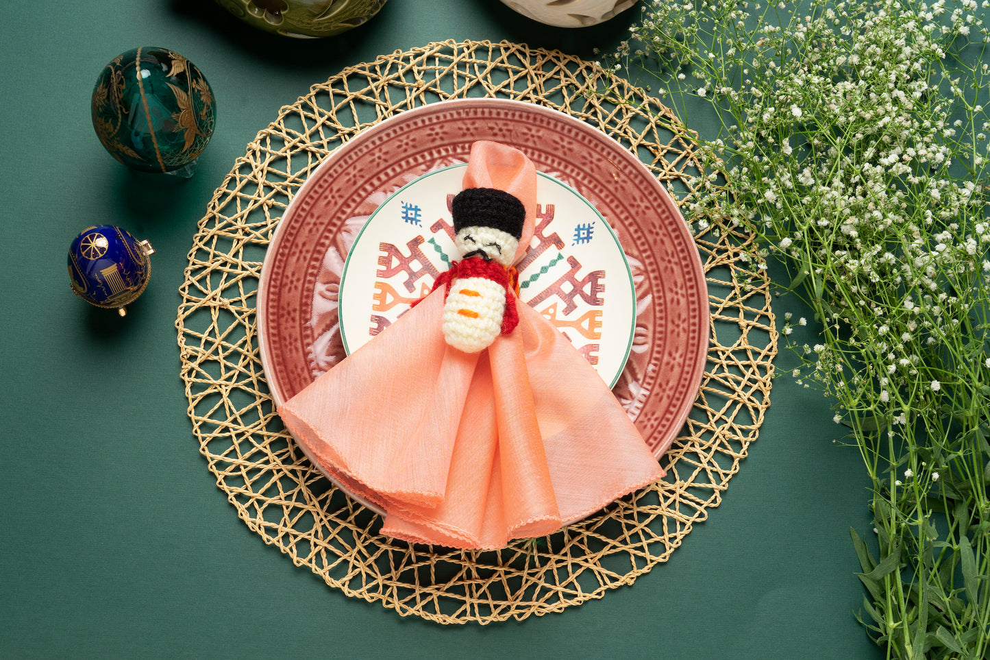 Cotton Silk Peach Napkin Set