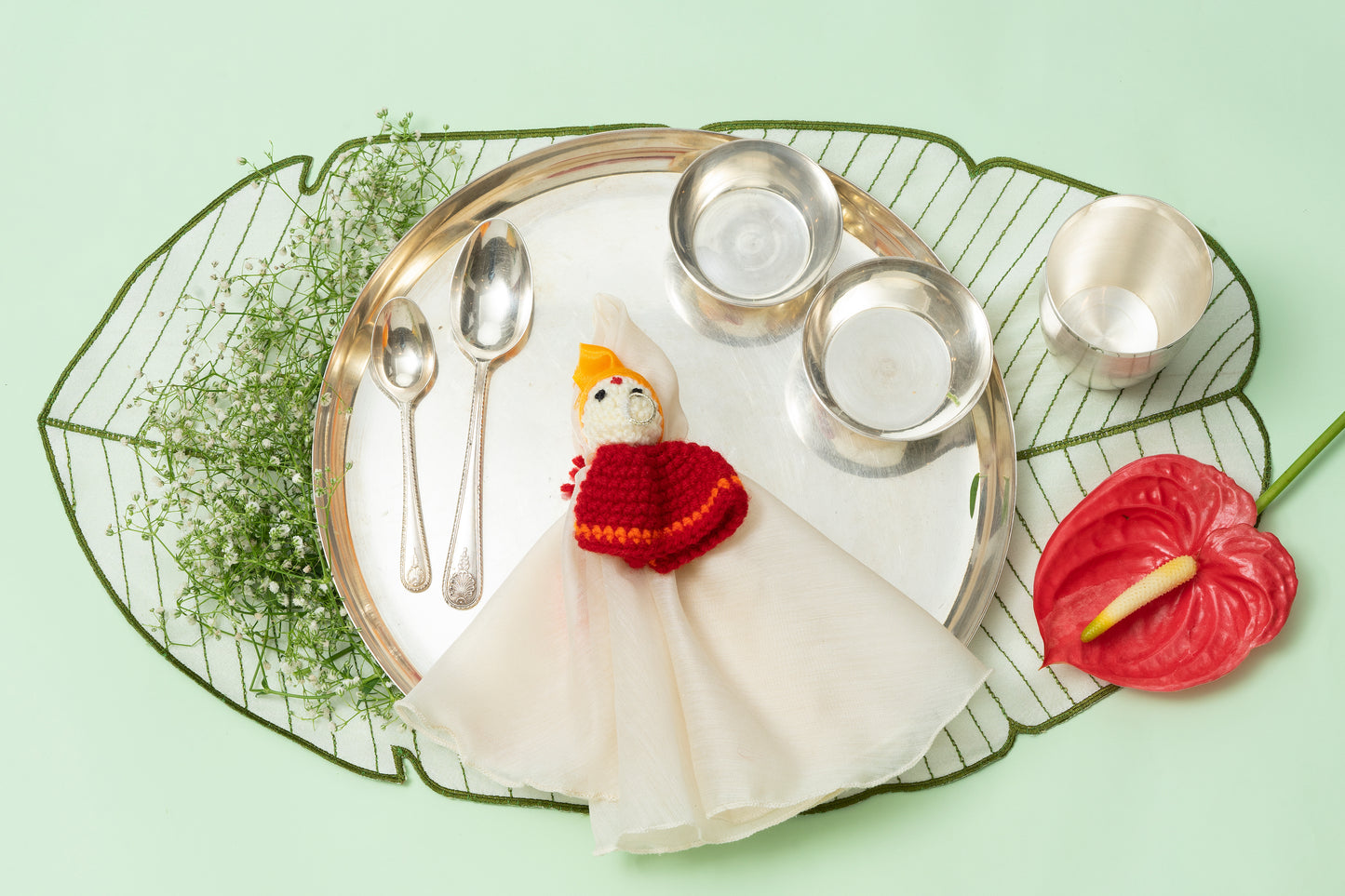 Cream Cotton Silk Napkin Set